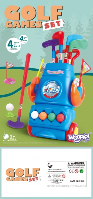 Dječji set za golf sa stalkom na kotačima Woopie