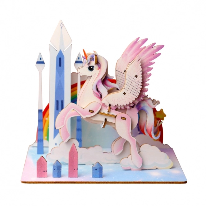 3D drvene puzzle Jednorog