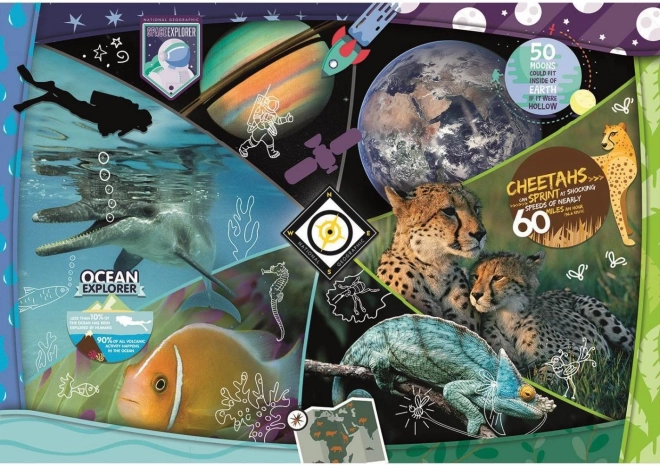 Clementoni puzzle Životinje iz National Geographic 104 dijelova
