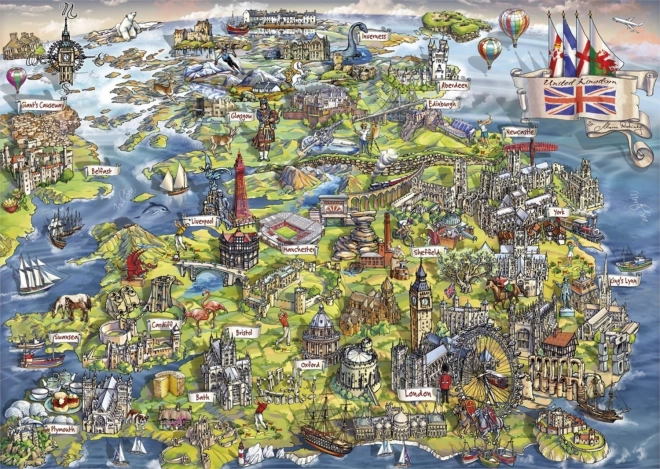 GIBSONS Puzzle Prekrasna Britanija 1000 komada