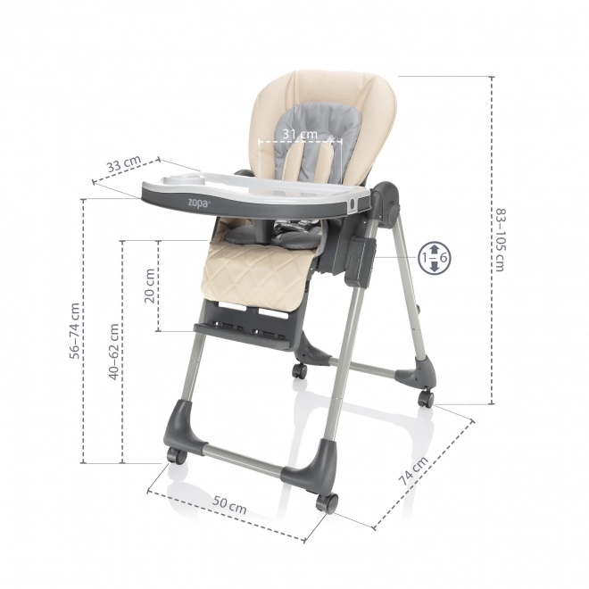 Dječja stoličica Monti 2, Diamond Grey