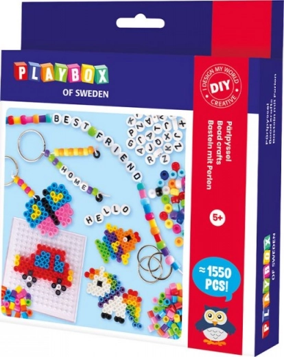 Peglice PLAYBOX – set perlica, narukvica i privjesaka 1550 kom