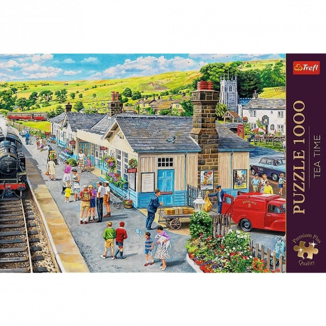 TREFL Puzzle Premium Plus Vrijeme za čaj: Željeznička stanica 1000 dijelova
