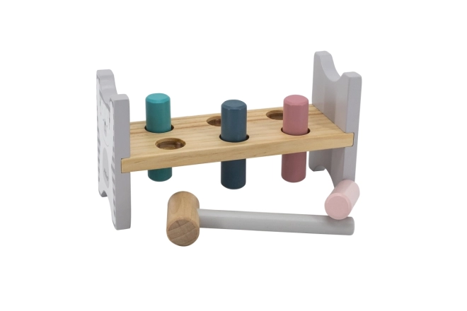 VIGA PolarB Drvena klupa s čekićem – Montessori igračka