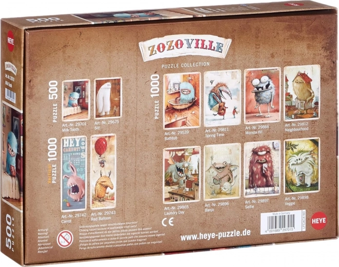 Puzzle HEYE Zozoville: Mliječni zub 500 dijelova