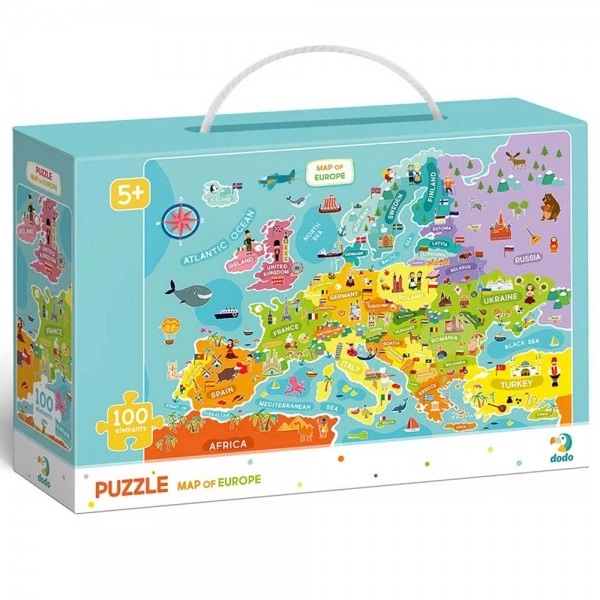 Puzzle Karta Europe - 100 komada