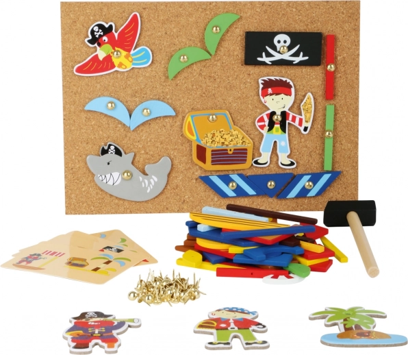 Drvena kreativna igra Pirati – čekić set small foot