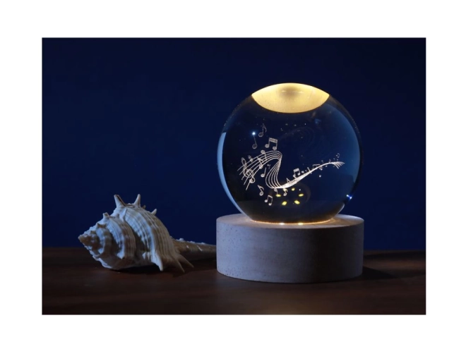 Kristalna kugla Lampa Glazba 6 cm