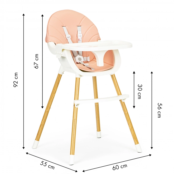 Ecotoys Stolac 2u1 Roza