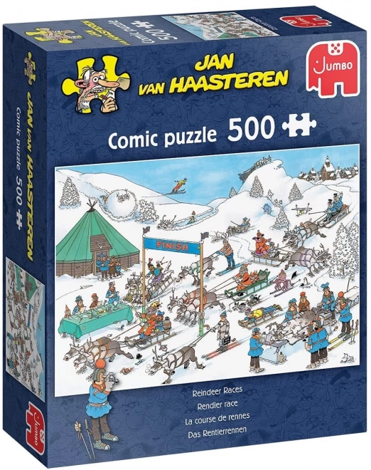 Puzzle Utrke sobova saonica 500 dijelova od Jana van Haasterena