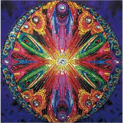 Dijamantno slikanje 7D mandalni krug 30 × 30 cm