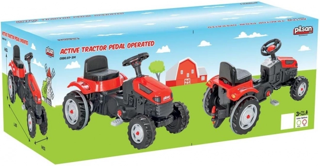 Traktor šlapací crveni