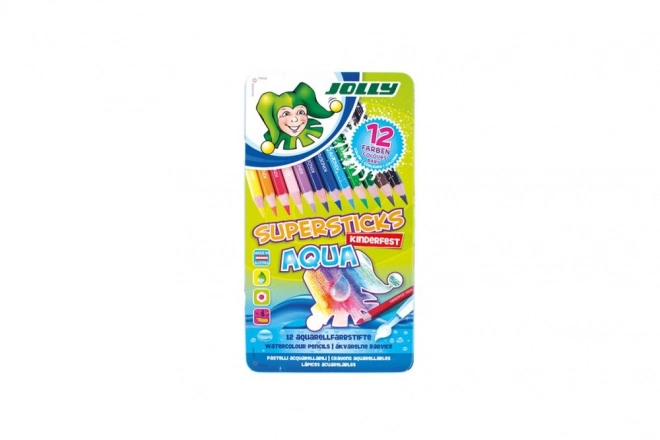 Pastelne bojice Supersticks Aqua 12 boja u metalnoj kutiji
