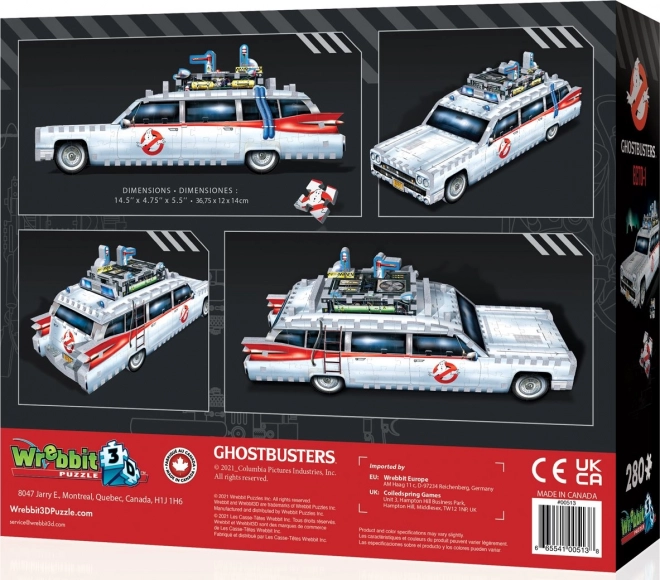 Wrebbit 3D Puzzle Ghostbusters Ecto-1, 280 dijelova