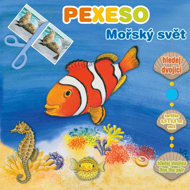 Pexeso u bilježnici Morski svijet s maxi karticama
