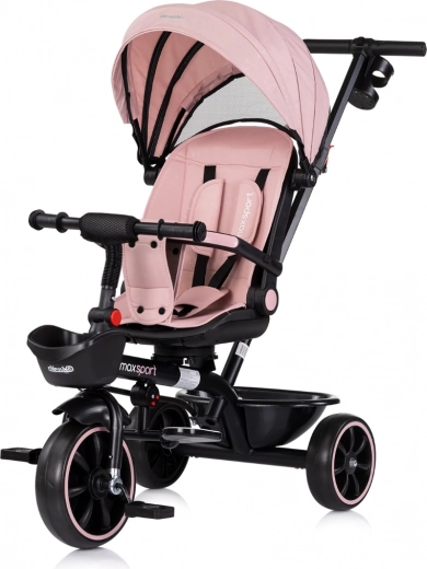 Chipolino tricikl s krovićem Max Sport 2u1 ružičasti