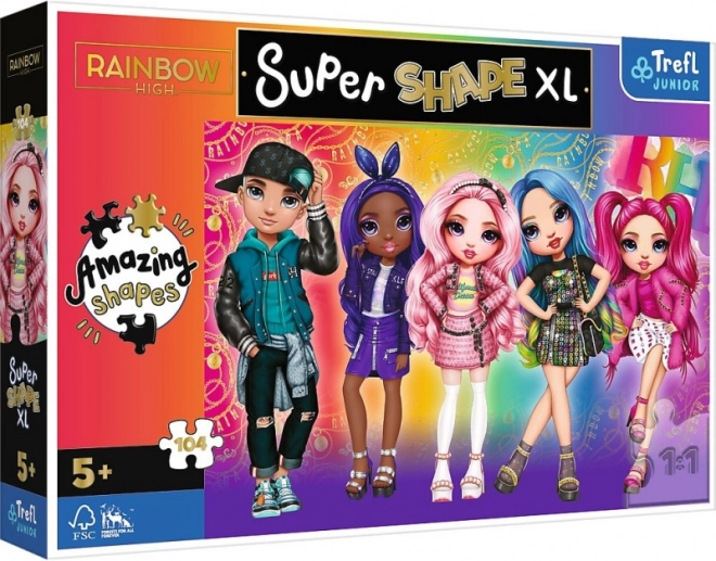 Puzzle XL Super Shape 104 dijelova RAINBOW HIGH