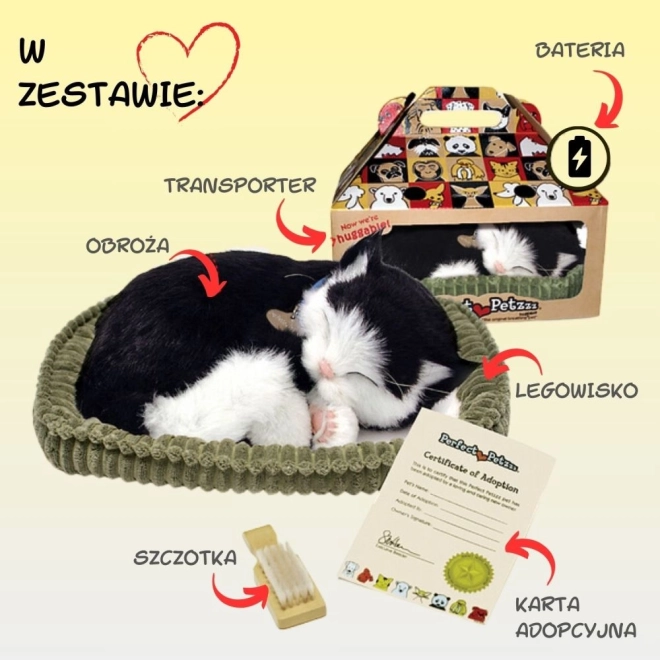 Interaktivna igračka Perfect Petzzz crno-bijela mačka