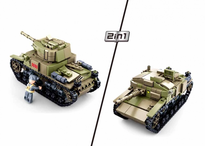 Sluban Army M38-B0711 Srednji talijanski tenk 2u1