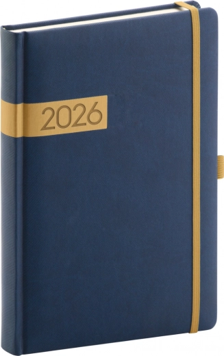 Dnevnik Twill plavo-zlatna 2026