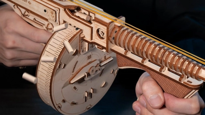 RoboTime 3D drvene mehaničke puzzle Samopal Thompson