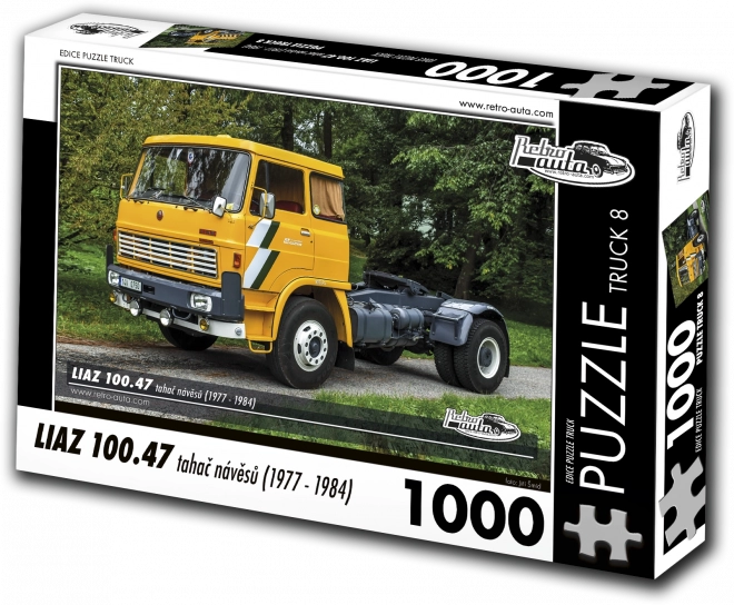 Puzzle Retro-automobili Kamion LIAZ 100.47 tegljač prikolica (1977–1984) – 1000 dijelova