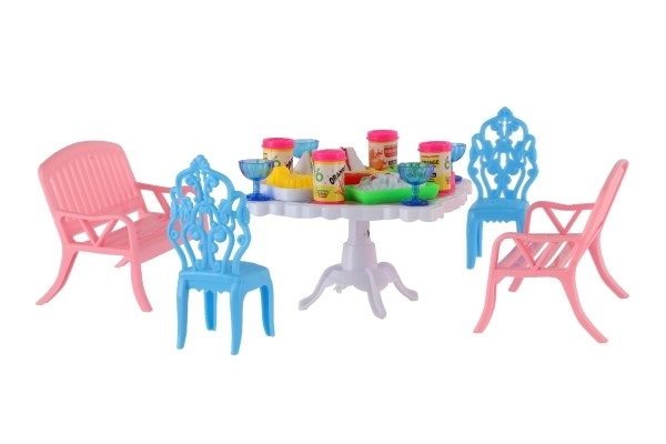 Namještaj za lutke plastika 4 boje u blisteru 14x11x16cm