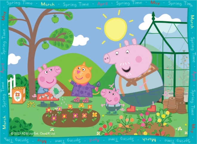 Puzzle Ravensburger Peppa Pig – godišnja doba 4u1 (12–24 dijela)