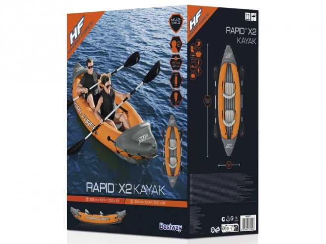 Dvostruki napuhavajući kajak Lite Rapid X2 Bestway