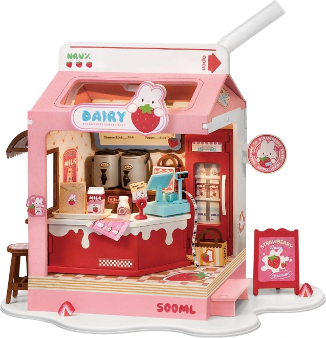 Robotime minijatura kućice Mliječni bar Strawberry