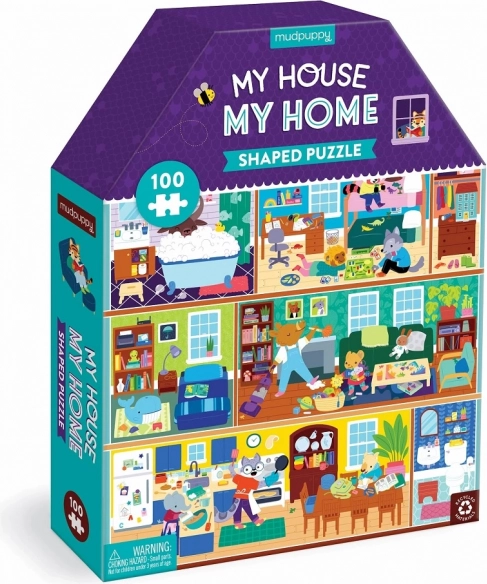 Moj Dom Moj Dom - puzzle u obliku kuće 100 dijelova
