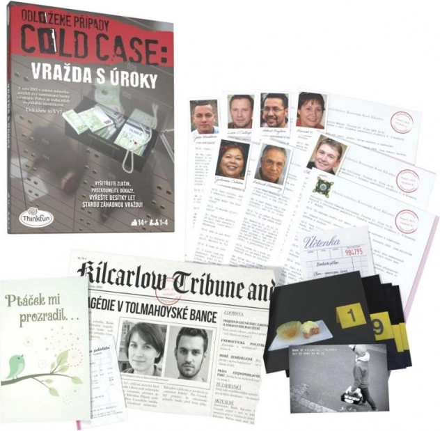 ThinkFun Neriješeni slučajevi: ubojstvo s kamatama – detektivna kooperativna igra