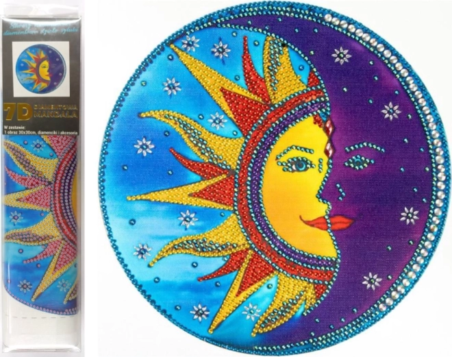 Dijamantno slikanje 7D Sunce i Mjesec 30 × 30 cm