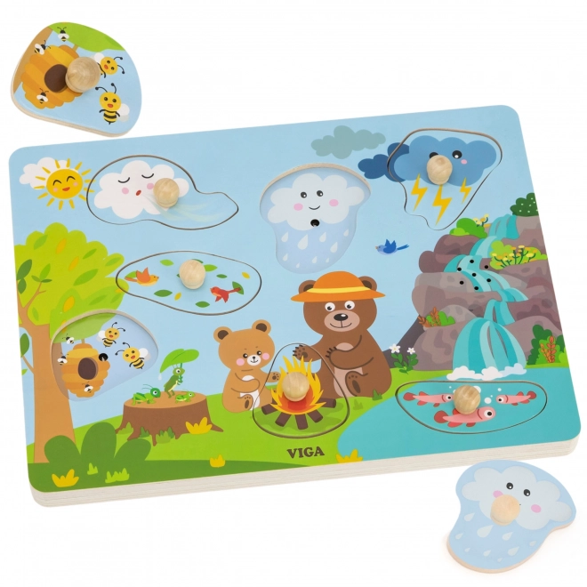 Drvene puzzle ZVUKOVI PRIRODE od VIGA