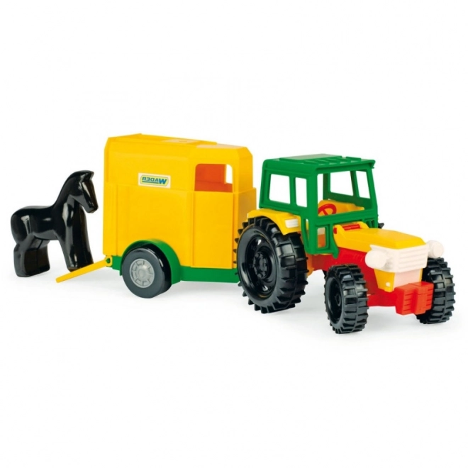 Traktor s prikolicom za konje