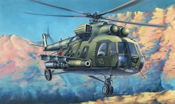 Model Mil Mi-8 1:72 25,5x29,5 cm u kutiji 34x19x6cm