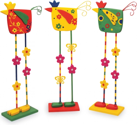Dekorativne drvene ptičice – set 3 kom