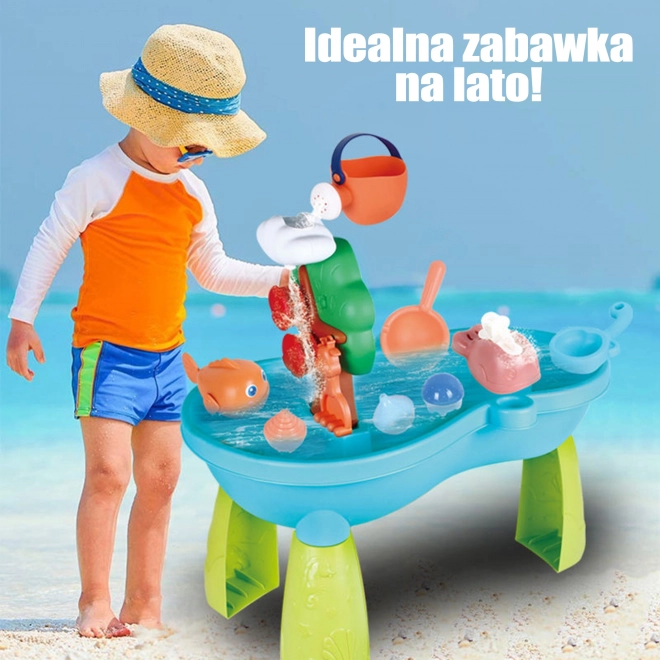 Dječji vodeni stol 2u1 s pješčanikom i vodopadom WOOPIE