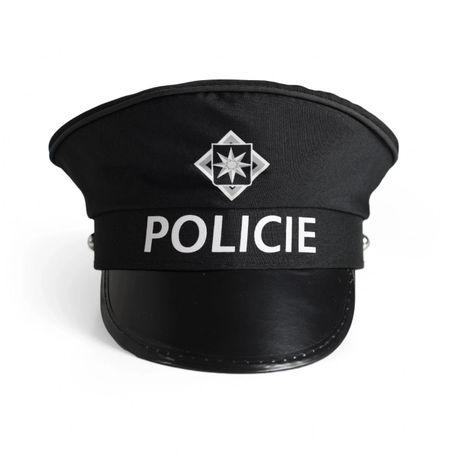Set policijske opreme tkanina/plast kapa, stop palica, zviždaljka na kartici 30x48x8cm