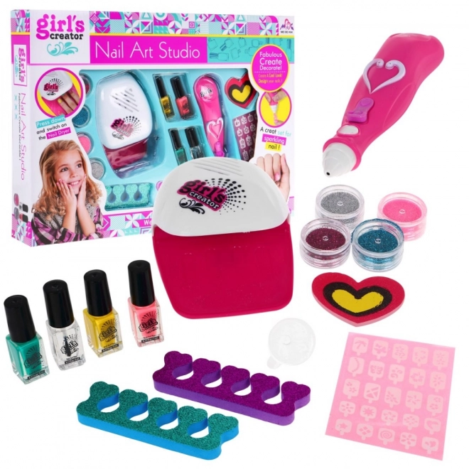 Set za nokte za djecu 5+ Aparat za sjaj + sušilo + dodatna oprema