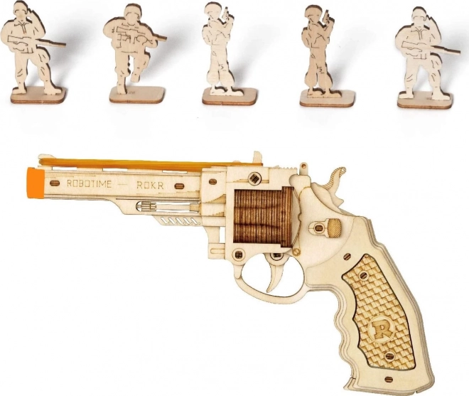 RoboTime 3D drvene mehaničke puzzle Revolver Corsac