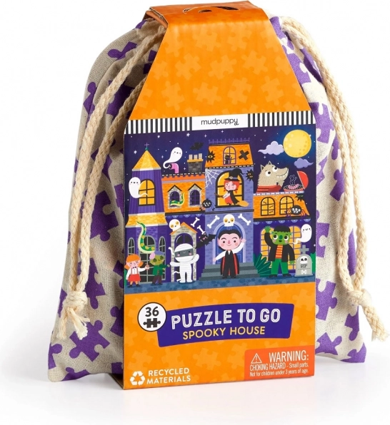 Puzzle Strašidanja kuća od Mudpuppy u platnenoj vrećici