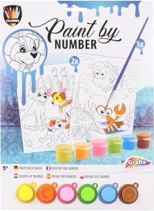 Slikanje po brojevima – psi na moru, set od 2 slike