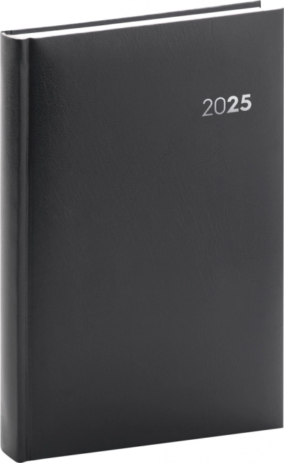NOTIQUE Dnevni dnevnik Balacron 2025, crni, 15 x 21 cm