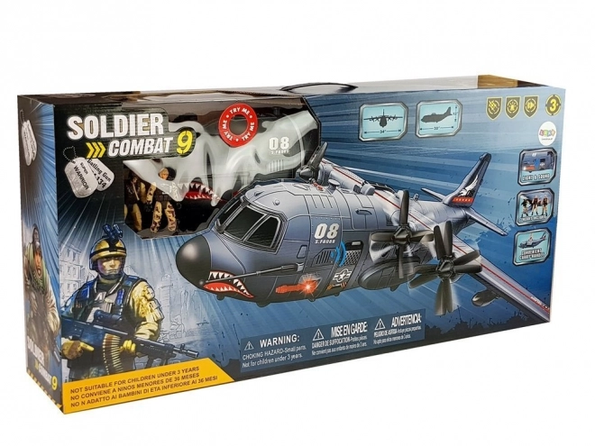 Vojni veliki avionski set 87 cm sa zvukovima Svjetlosni Vojni dodaci
