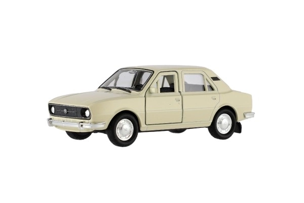 Auto Welly Škoda 105L metal/plast 11cm 1:34-39 slobodan hod 4 boje u kutiji 15x7x7cm