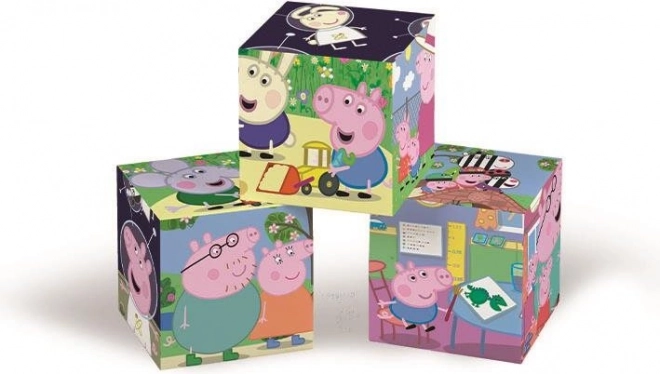 CLEMENTONI Slikovne kocke Prasac Peppa, 6 kocaka