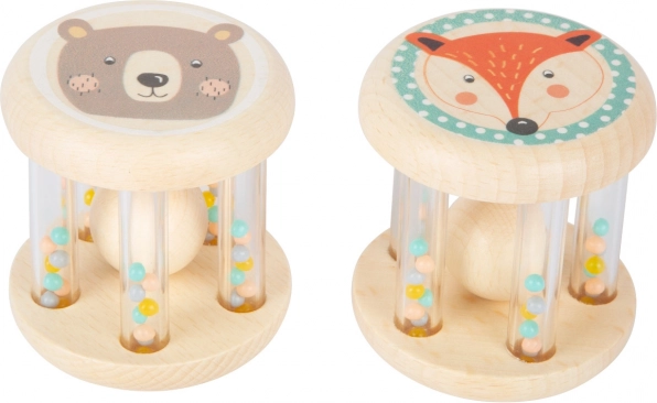 small foot pastelnje drvene zvečke s kuglicama – set 2 kom