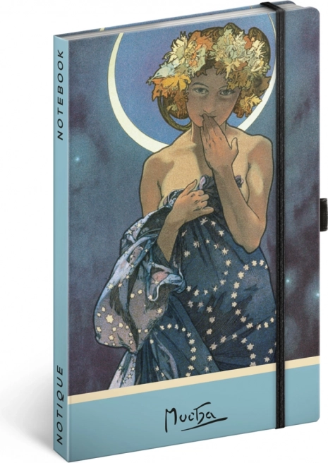Bilježnica Alfons Mucha – Luna, točkasta 13 × 21 cm