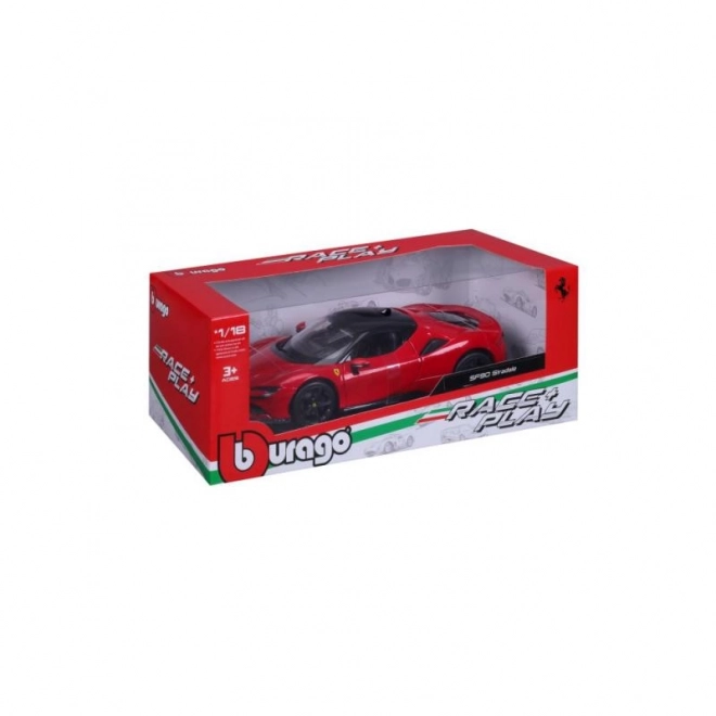Kovinski model Ferrari SF90 Stradale crveni 1:18